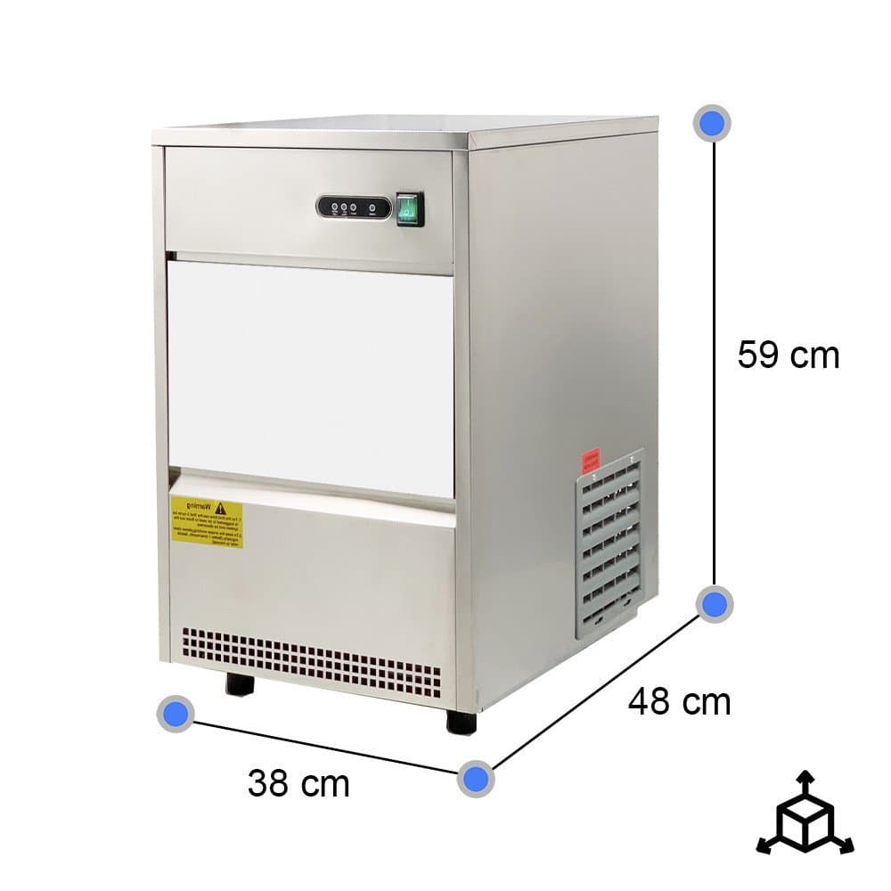 Máquina de Hielo 20 Kg/24h - Cubitos Dedo